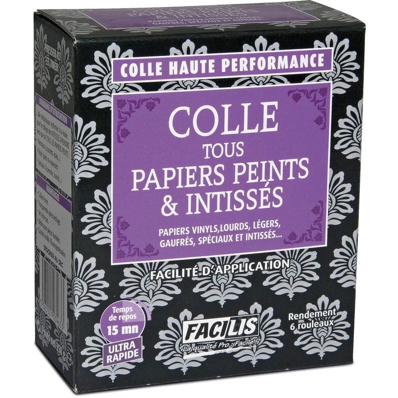 Colle Tous Papiers Peints Facilis Colle Papier Peints Et Intissés Boite 250gr, 0 1 Colle Tous Papiers Peints Facilis Colle Papier Peints Et Intissés Boite 250gr, 0