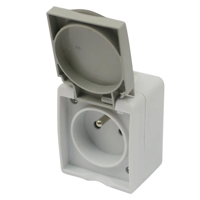 Prise Avec Terre étanche Nano, Gris 1 Prise Avec Terre étanche Nano, Gris