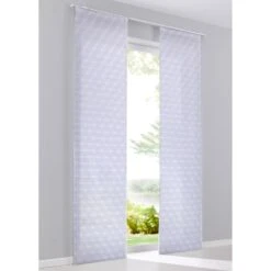 Panneau Japonais Rosace, Blanc, H.300 X L.60 Cm