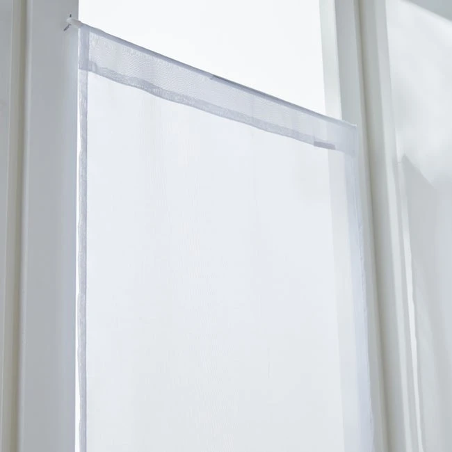 Paire De Vitrages Transparent, Idealis Blanc L.45 X H.90 Cm 1 Paire De Vitrages Transparent, Idealis Blanc L.45 X H.90 Cm