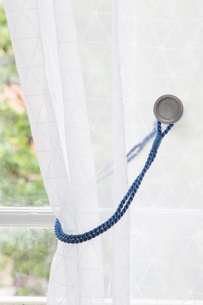 Cordon Viscose Pour Voilage Dia. 6mm, Bleu 1 Cordon Viscose Pour Voilage Dia. 6mm, Bleu