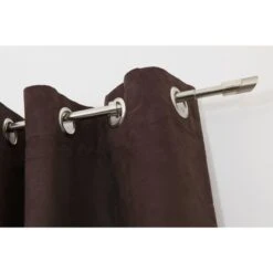 Kit De Tringle à Rideau Twin Diam. 16/19 Mm Chrome Brossé 120/210 Cm