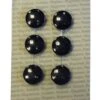 Lot De 6 Magnets Classic Rond, Noir L.8.9 X H.17.8 Cm