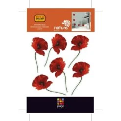 Sticker Mini Coquelicots 10.6 Cm X 16.8 Cm