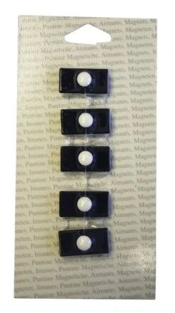Lot De 5 Magnets Classic Rectangle, Noir L.8.9 X H.17.8 Cm