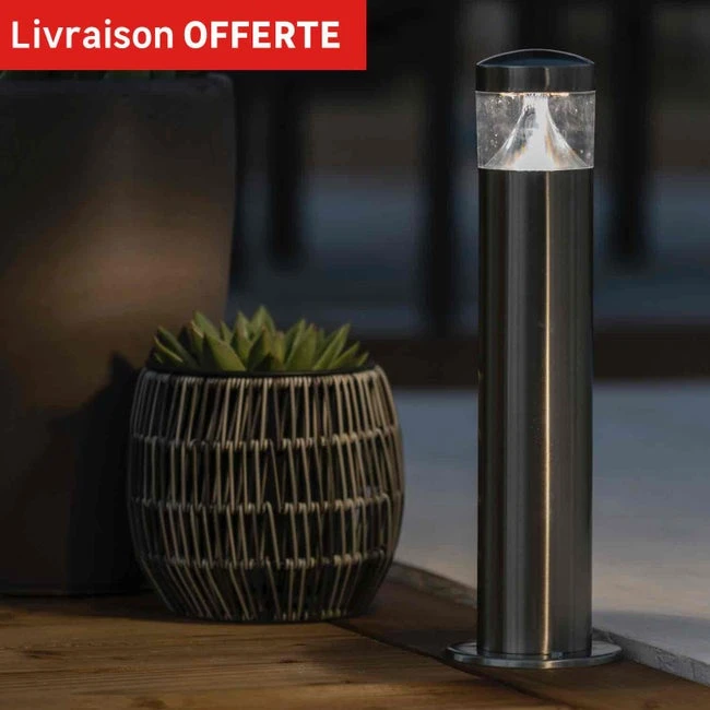 Borne Extérieure Valencia LED Intégrée 7 W = 400 Lm, Acier INSPIRE 1 Borne Extérieure Valencia LED Intégrée 7 W = 400 Lm, Acier INSPIRE