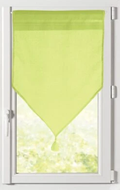 Vitrage, Monna Vert Anis L.60 X H.120 Cm