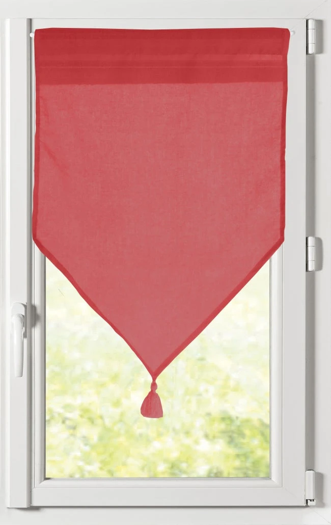 Vitrage, Monna Rouge L.60 X H.90 Cm 1 Vitrage, Monna Rouge L.60 X H.90 Cm