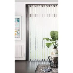 Kit Complet Rail Et Lamelles Verticales Orientables, Blanc L.300 X H.260 Cm