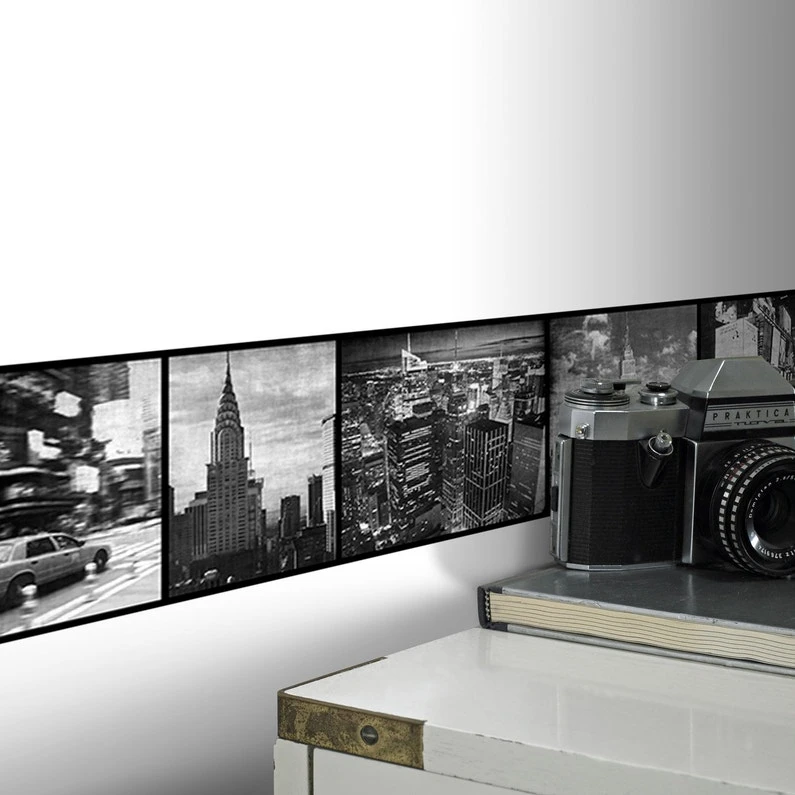 Frise Vinyle Adhésive New York L.5 M X L.15 Cm 1 Frise Vinyle Adhésive New York L.5 M X L.15 Cm