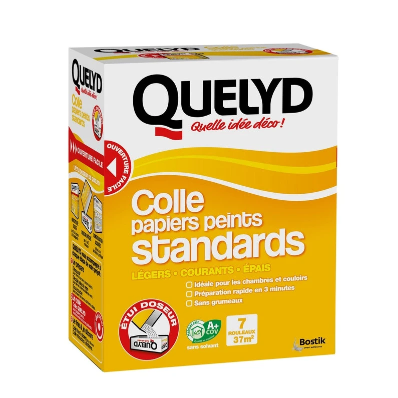 Colle Papier Peint Standard QUELYD, 0.25 Kg 1 Colle Papier Peint Standard QUELYD, 0.25 Kg