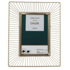 Cadre Chloe Filaire, L.10 X H.15 Cm, Métal Dorée