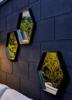 Miroir Hexagonal Carelie, Noir, L.46 X H.40 Cm