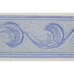 Galon, Vinyle Adhésive Arabesque, L.3.5 Cm X L.10 M, Bleu