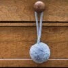Gland Avec Pompon Gland De Clé Pom Pom Dia. 4 Cm, Gris