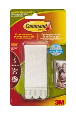 Lot De 8 Languettes De Fixation Cadres Fins, Blanc