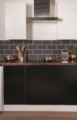 Revêtement Adhésif Bois, Noir, 2 M X 0.45 M