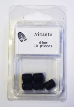 Lot De 10 Magnets Classic Rond, Noir L.6.7 X H.11 Cm