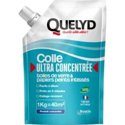Colle Toile De Verre Et Papier Peint Intissé Ultra Concentrée QUELYD, 1 Kg