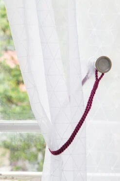 Cordon Viscose Pour Voilage Dia. 6mm, Beujolais