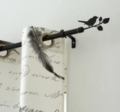 Kit De Tringle à Rideau Bird Diam. 16/19 Mm Noir Mat 160 à 300 Cm