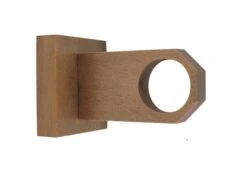 Lot De 2 Supports Sans Re-perçage Mur Percé, D35 Mm Chêne Foncé Satiné IB+