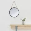 Miroir Rond Corde, Noir Diam.50 Cm