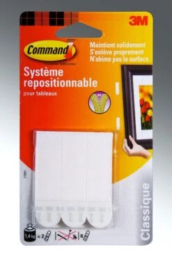 Lot De 8 Languettes Antimouvement Dual Lock, Blanc