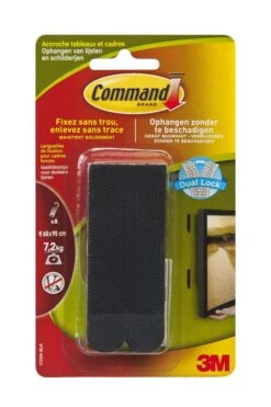 Lot De 8 Languettes De Fixation Dual Lock L, Noir