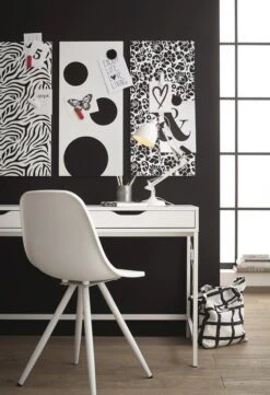 Revêtement Adhésif Zebre, Noir Et Blanc, 2 M X 0.45 M