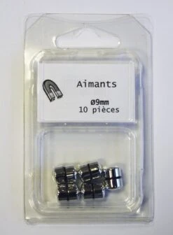 Lot De 10 Magnets Classic Rond, Argent L.6.7 X H.11 Cm