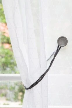 Cordon Viscose Pour Voilage Dia. 6mm, Anthracite