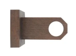 Lot De 2 Supports Sans Re-perçage Mur Percé, D28 Mm Chêne Foncé Satiné IB+