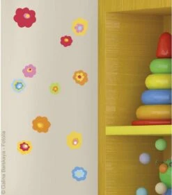 Sticker Mini Fleurs Flashies 10.6 Cm X 16.8 Cm