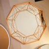 Miroir Hexagonal, Cuivre, L.46 X H.46 Cm