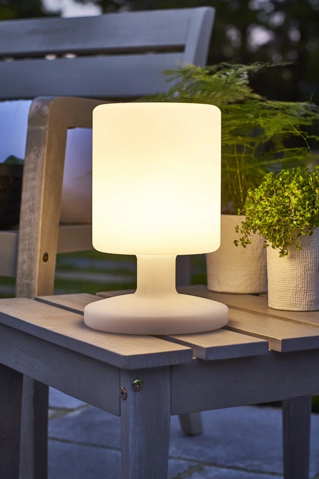 Lampe De Table Extérieure 130 Lumen Blanc SMARTWARES 1 Lampe De Table Extérieure 130 Lumen Blanc SMARTWARES