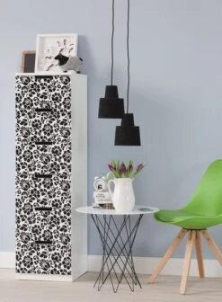 Revêtement Adhésif Barock, Noir Et Blanc, 2 M X 0.45 M