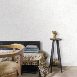 Papier Peint Expansé Sur Intissé Motif Amapa Blanc