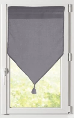 Vitrage, Monna Anthracite L.60 X H.120 Cm