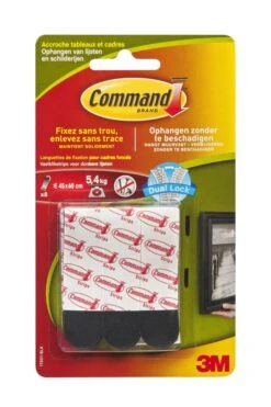 Lot De 8 Languettes De Fixation Dual Lock M, Noir