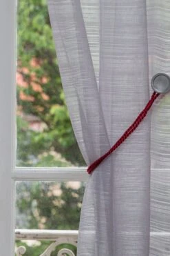 Cordon Viscose Pour Voilage Dia. 6mm, Cerise