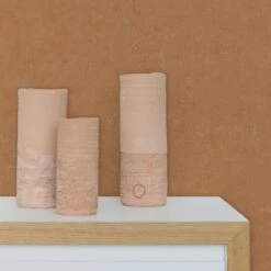 Papier Peint Vinyle Sur Intissé Béton Mat Orange