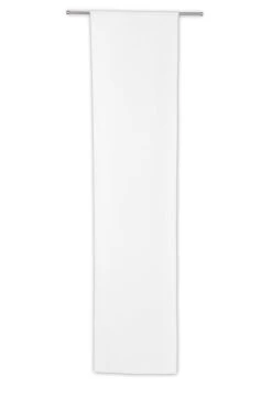 Vitrage Transparent, Léo, Blanc, L.45 X H.210 Cm