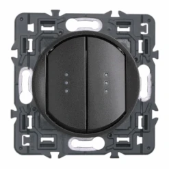 Legrand Céliane – Double Va Et Vient à Témoin 10A – Ensemble Graphite à Griffes