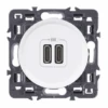 Legrand Céliane – Prise Double Chargeur USB – Type-C – Ensemble Blanc à Composer