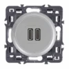 Legrand Céliane – Prise Double Chargeur USB – Type-C – Ensemble Titane à Composer