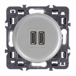 Legrand Céliane – Prise Double Chargeur USB – Type-C – Ensemble Titane à Composer
