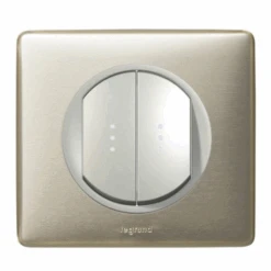 Legrand Céliane – Double Va Et Vient Lumineux 10A – Ensemble Titane Complet à Griffes