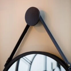 Support Miroir Barbier, Noir, D10 Cm, INSPIRE