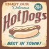 Affiche Hot Dogs L.14 X H.14 Cm